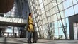Portrait of African American traveler in airport
