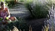 Caucasian woman gardening
