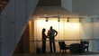 Business people having an informal standing meeting
