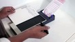 Video: Hispanic man completing ballot in voting booth and leaving with ballot Hispanic man completing ballot in voting booth and leaving with ballot