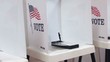 Empty voting booths