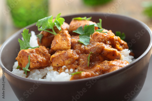Photo: Chicken curry with rice Chicken curry with rice