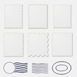 Blank Stamp Borders White