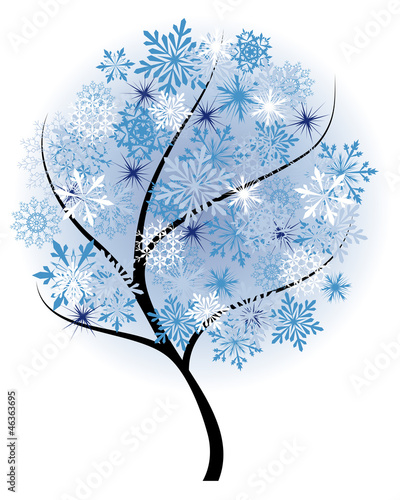 Vector: Winter tree Winter tree