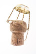 Champagne cork isolated on a white background