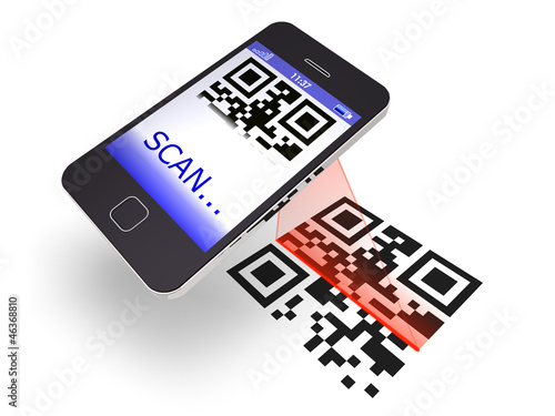 Photo: mit Smartphone QR-Code scannen mit Smartphone QR-Code scannen