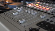 Audio mixer mixing board fader and knobs