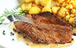 Gourmet steak flavored with black pepper
