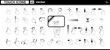 Vector collection web icons. Hand touchscreen interface