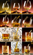 alcool - cognac e whisky versato