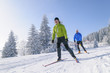 Zwei Skater auf der Loipe
