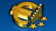 Illustration: 3D Euro symbol 3D Euro symbol