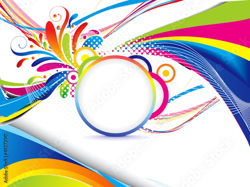 Vector: abstract wave backgrund with circle abstract wave backgrund with circle