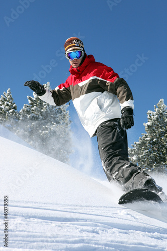 Photo: Snowboarder in action Snowboarder in action