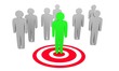 3D illustration of  targeting buyer.