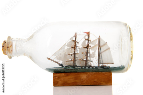 Photo: Old boat in bottle Old boat in bottle