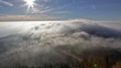 view on the sun over inversion from Jested, Czech Republic