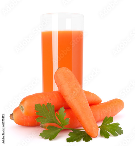 Photo: Carrot juice glass and carrot tubers Carrot juice glass and carrot tubers