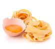 Italian egg pasta fettuccine nest
