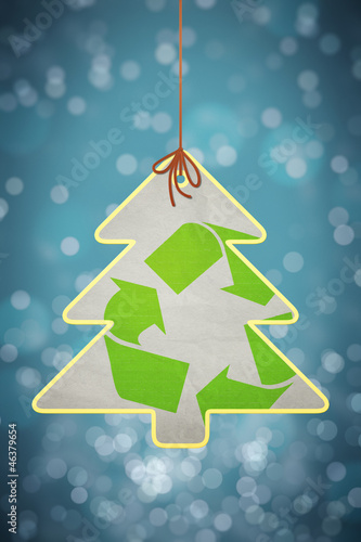Illustration: christmas recycling sign christmas recycling sign