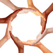 Hands circle, internationl friendship concept