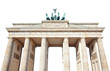 Brandenburg gate on white with clipping path