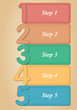 벡터 일러스트(편집용 파일):Paper templates numbered from 1 to 5 (leather design)-vector Paper templates numbered from 1 to 5 (leather design)-vector