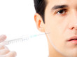 Doctor with syringe, isolated