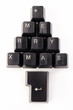 Keyboard keys wishing a Merry Christmas