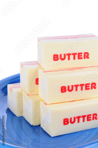 Photo: Butter on Blue Plate Butter on Blue Plate