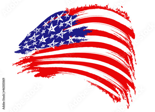 Illustration: USA Flag Sketched USA Flag Sketched