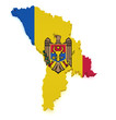Moldova Map 3d Shape