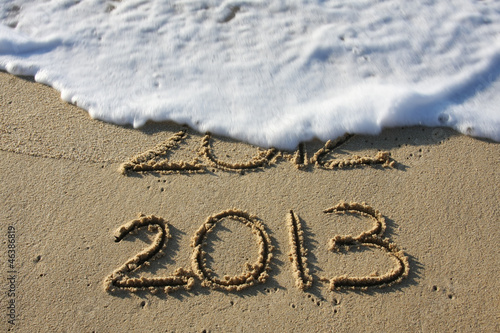 Photo: 2013 with a wave washing away 2012 2013 with a wave washing away 2012