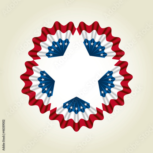 Vector: Coccarda bandiera USA - cockade USA flag Coccarda bandiera USA - cockade USA flag