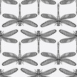 Dragonflies seamless pattern