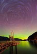 Foto: aurora borealis and startrails at Porteau Cove Provincial Park aurora borealis and startrails at Porteau Cove Provincial Park