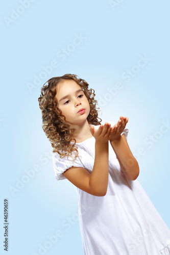 Photo: portrait of a cute little girl portrait of a cute little girl