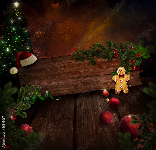 Photo: Chritmas design - Night Xmas tree Chritmas design - Night Xmas tree
