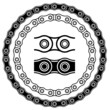 vector bicycle chain seamless silhouettes