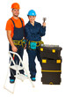 Happy workers team
