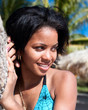 Beautiful caribbean  woman posing