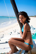 Beautiful caribbean  woman smile