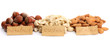 assortment of tasty nuts, isolated on white