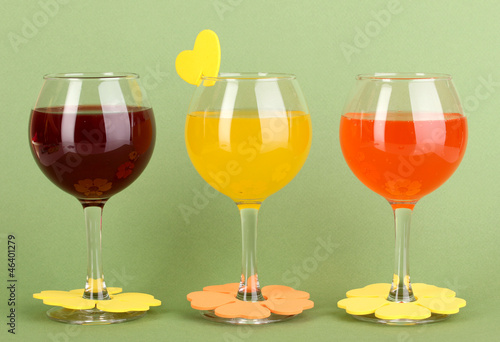 Photo: Colorful cocktails with bright decor for glasses Colorful cocktails with bright decor for glasses
