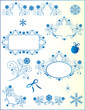 set blue swirls