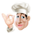 Happy chef doing okay gesture