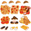 set tasty sand cookies and cake