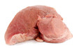 A large piece of pork isolated on white