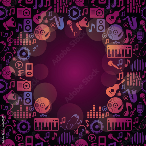 Vector: Vector music frame Vector music frame