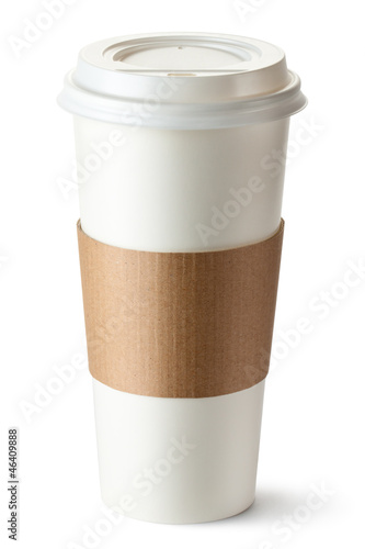 Photo: Take-out coffee with cup holder Take-out coffee with cup holder
